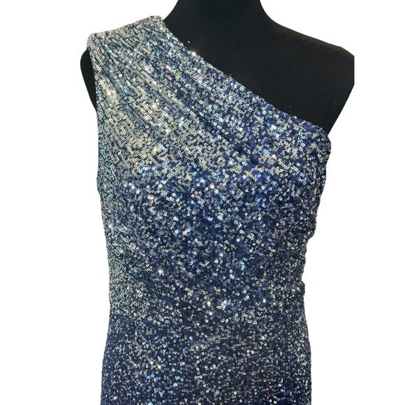 New ~ DRESS THE POPULATION ~ Stunning ! Palmer Sequin One-Shoulder HOMECOMING L - Picture 3 of 11
